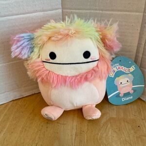 Squishmallows Diane Plush Toy - Multicolor Rainbow Bigfoot, 5" NWT